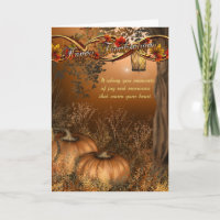 Thanksgiving Card With Pumpkins