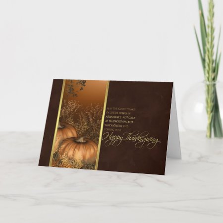 Thanksgiving Card With Pumpkins Moder Design