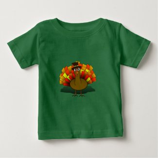 Thanksgiving Cartoon Turkey Pilgrim T-Shirt