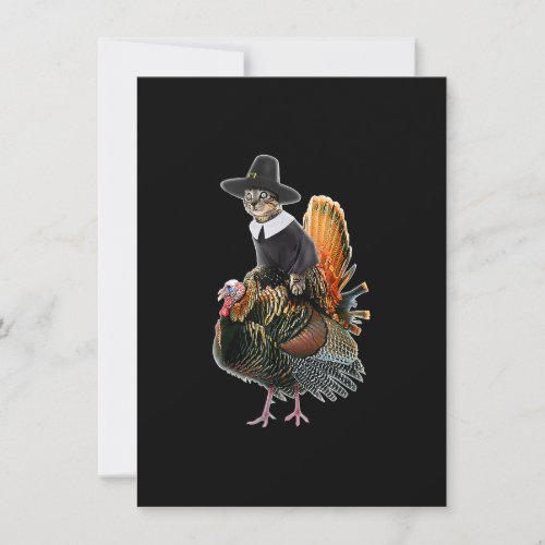 Thanksgiving Cat Pilgrim Costume Thanksgiving Turk Invitation