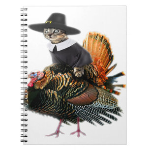 Thanksgiving Cat Pilgrim Costume Thanksgiving Turk Notebook