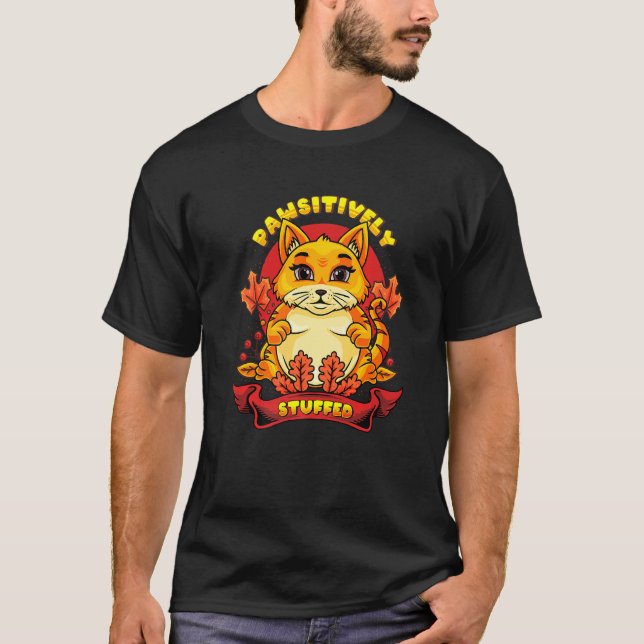 Thanksgiving Cat   T-Shirt (Front)