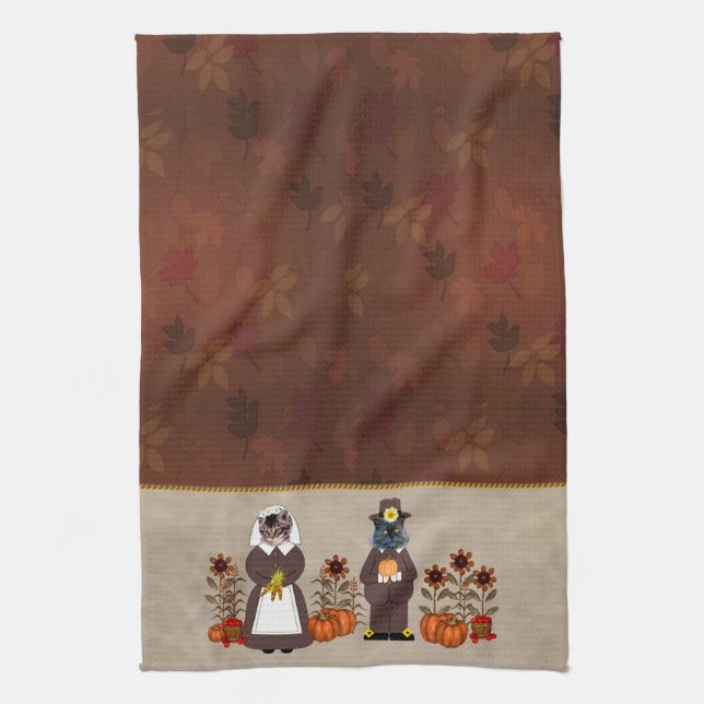 Thanksgiving Cats Towel (Vertical)