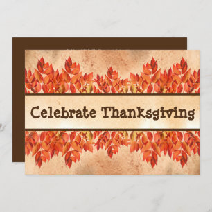 Thanksgiving Celebration Dinner Party Invitation