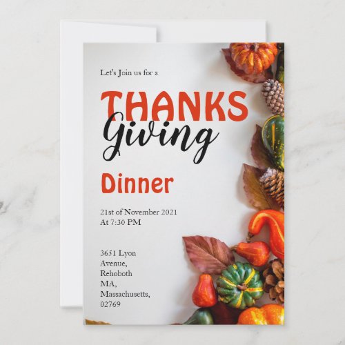 Thanksgiving Celebration Invitation