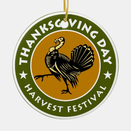 Thanksgiving Ceramic Ornament