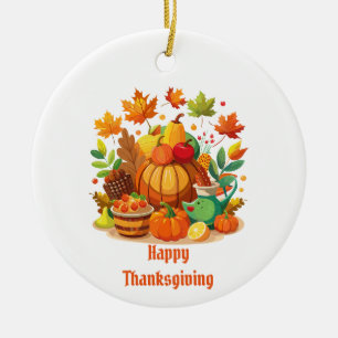 Thanksgiving Ceramic Ornament