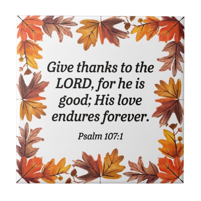 Thanksgiving Ceramic Tile (Front)