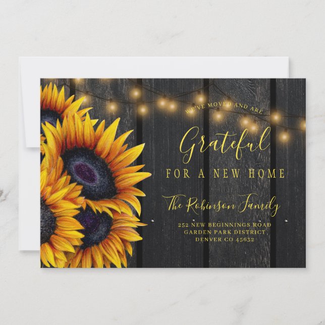 Thanksgiving change of address new home moving announcement (Front)