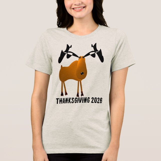 Thanksgiving Change to Current Year- Tri-Blend Shirt (Front)