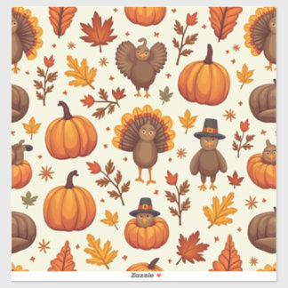 thanksgiving characters sticker