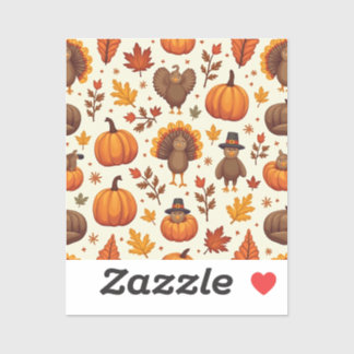 thanksgiving characters sticker
