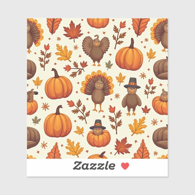 thanksgiving characters sticker (Sheet)