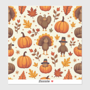 thanksgiving characters sticker
