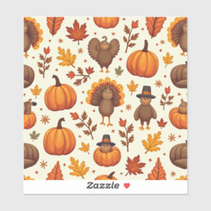 thanksgiving characters sticker