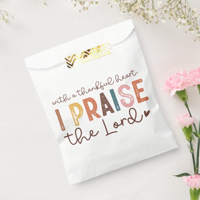Thanksgiving Christian Quote  Favor Bag (Sealed)
