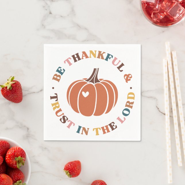 Thanksgiving Christian Quote  Napkins (Insitu)