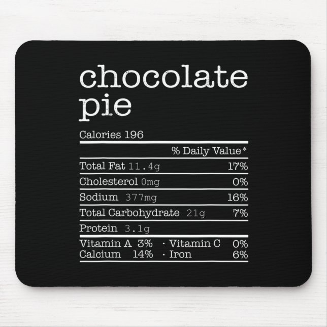 Thanksgiving Christmas Food - Chocolate Pie Nutrit Mouse Pad (Front)