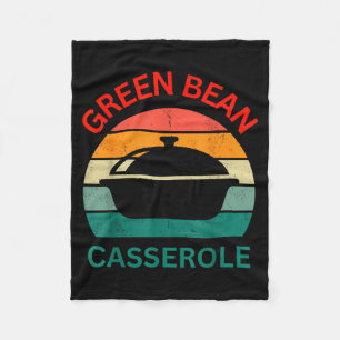 Thanksgiving Christmas Funny Green Bean Cerole Des Fleece Blanket