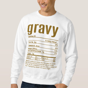 Thanksgiving Christmas Gravy Nutritional Facts Sweatshirt