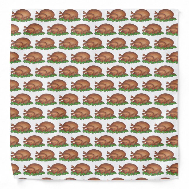 Thanksgiving Christmas Holiday Turkey Day Dinner Bandana (Front)