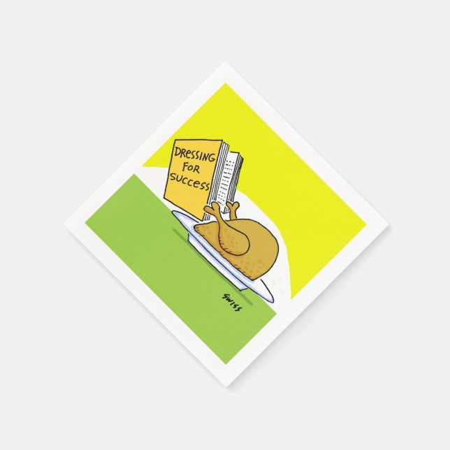 Thanksgiving Christmas Humorous Turkey Informal Paper Napkins (Corner)