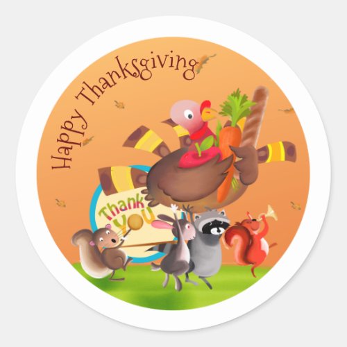 Thanksgiving Classic Round Sticker