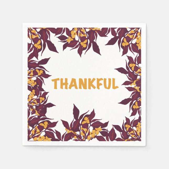Thanksgiving Cocktail Napkins (Front)