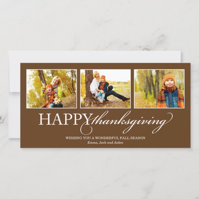 THANKSGIVING COLLAGE | HOLIDAY PHOTO CARD (Front)
