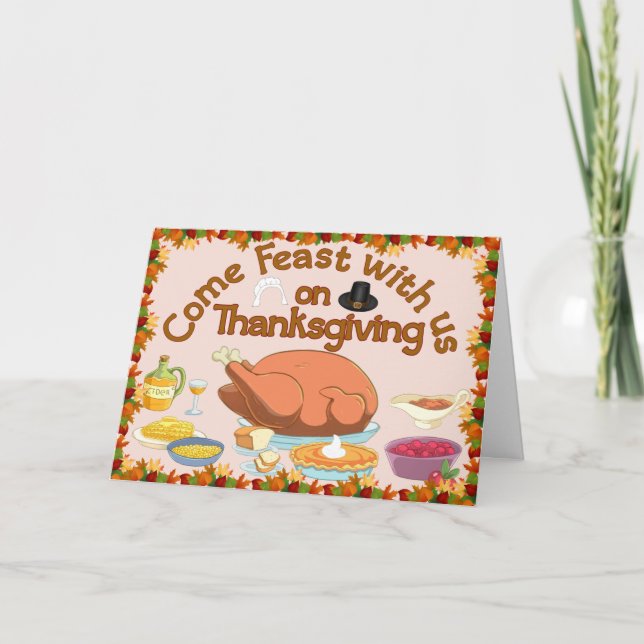 Thanksgiving Come Feast with us Card (Front)