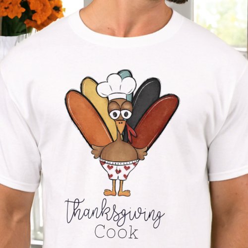 Thanksgiving Cook Turkey Boxers Funny T_Shirt