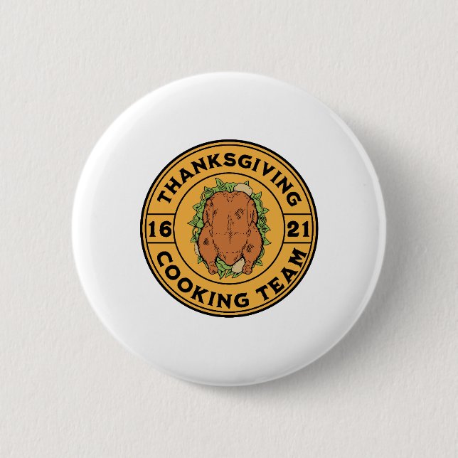 Thanksgiving - Cooking team Button (Front)