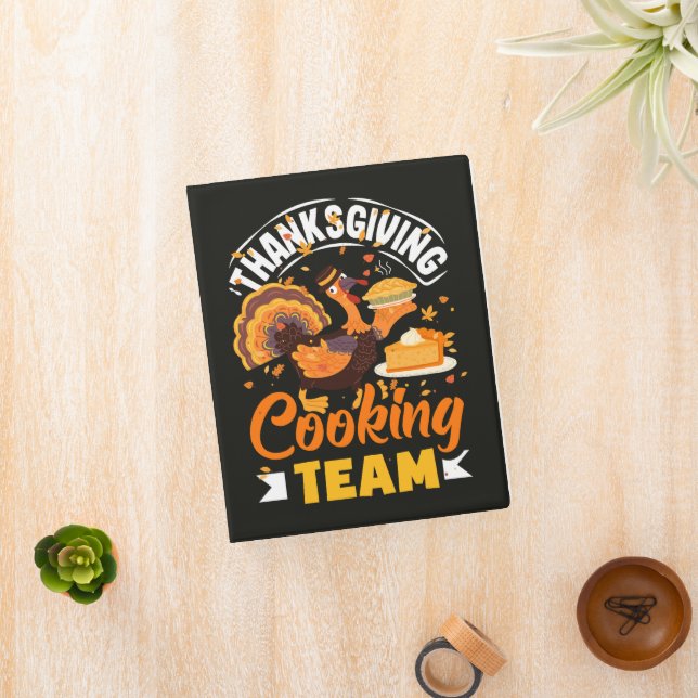 Thanksgiving Cooking Team Funny Fall Dinner Mini Binder (InSitu)
