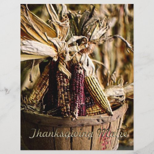 Thanksgiving Corn or Maize Basket Flyer