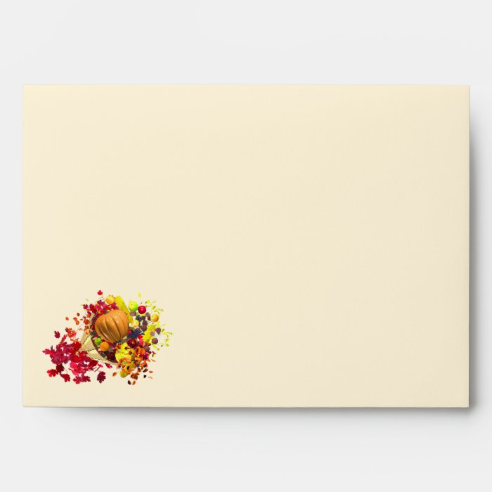 Thanksgiving Cornucopia    A7 Envelope