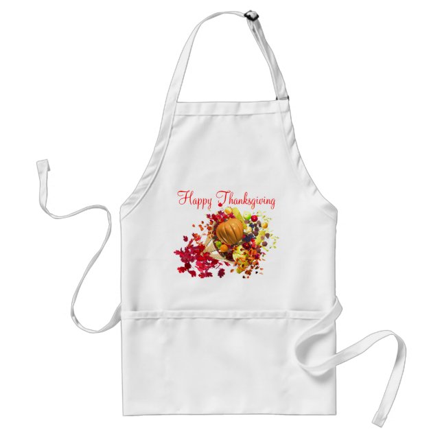 Thanksgiving Cornucopia Adult Apron (Front)