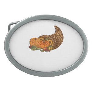 Thanksgiving Cornucopia Classic T-Shirt Belt Buckle
