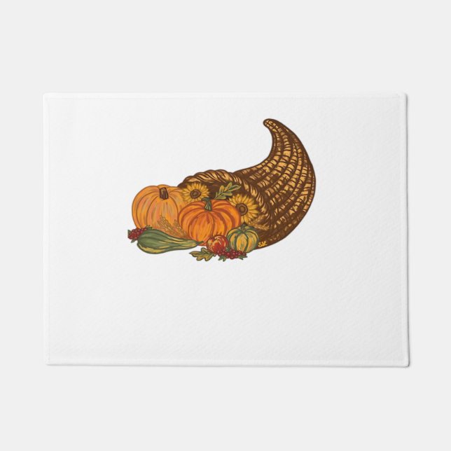 Thanksgiving Cornucopia Classic T-Shirt Doormat (Front)