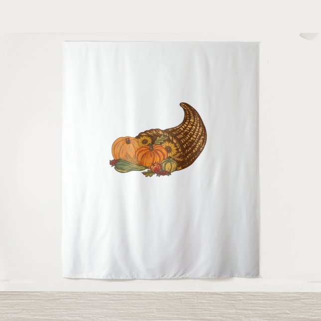 Thanksgiving Cornucopia Classic T-Shirt Tapestry (Front)