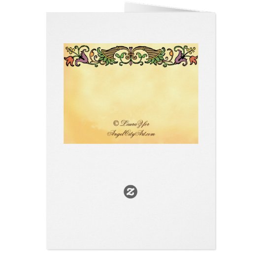 Thanksgiving Cornucopia Folded Invitation (Back)