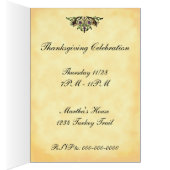 Thanksgiving Cornucopia Folded Invitation (Inside (Right))