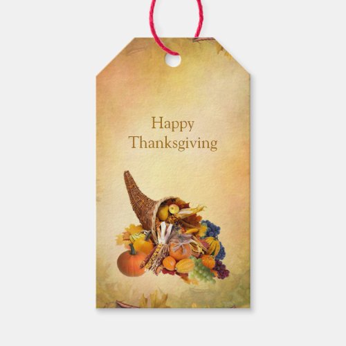 Thanksgiving  Cornucopia Gift Tags