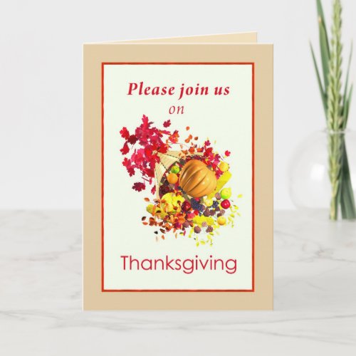 Thanksgiving Cornucopia Invitation