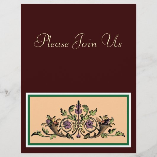 Thanksgiving Cornucopia Invitation Custom Flyer (Front)