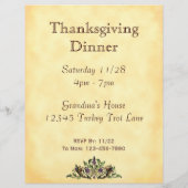 Thanksgiving Cornucopia Invitation Custom Flyer (Back)
