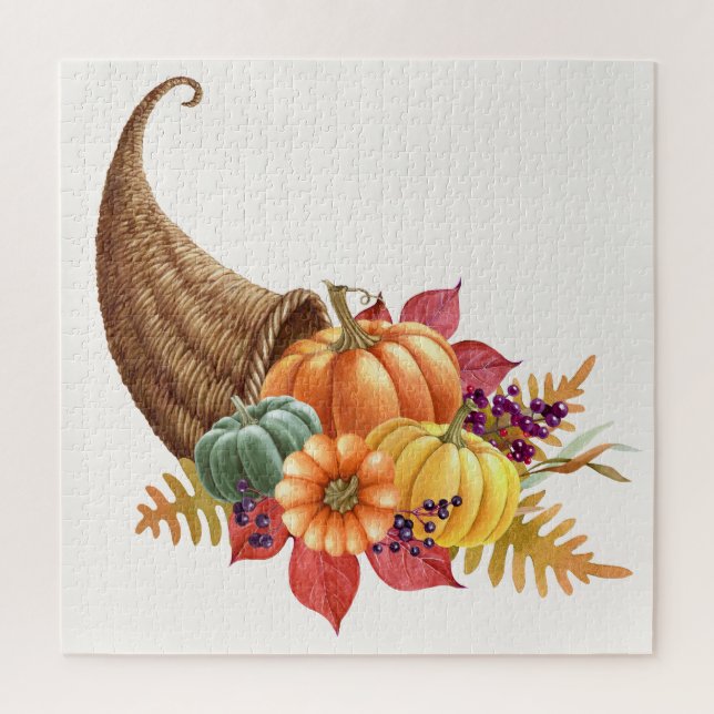 Thanksgiving Cornucopia Jigsaw Puzzle (Vertical)