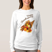 Thanksgiving Cornucopia Light Long Sleeve T-Shirt