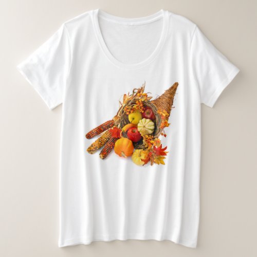 Thanksgiving Cornucopia Plus_Size T_Shirt
