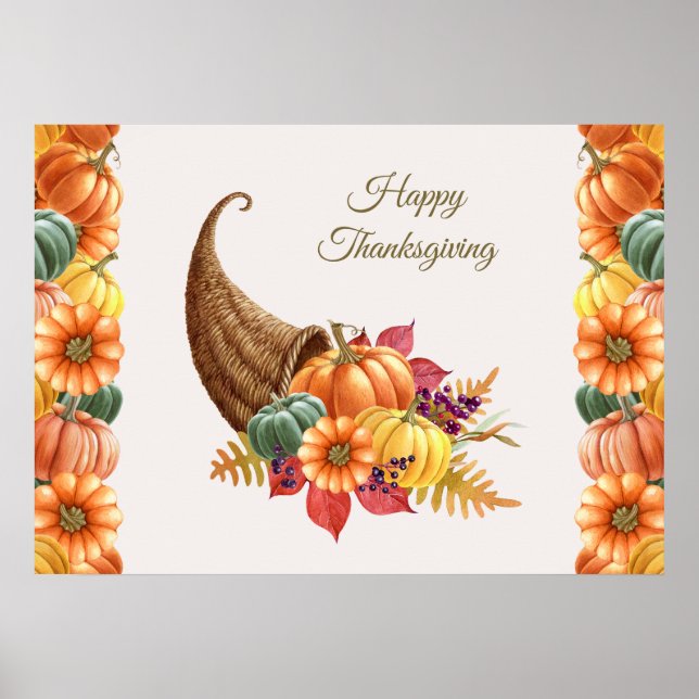 Thanksgiving Cornucopia Poster (Front)