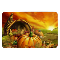 Thanksgiving cornucopia pumpkin field magnet